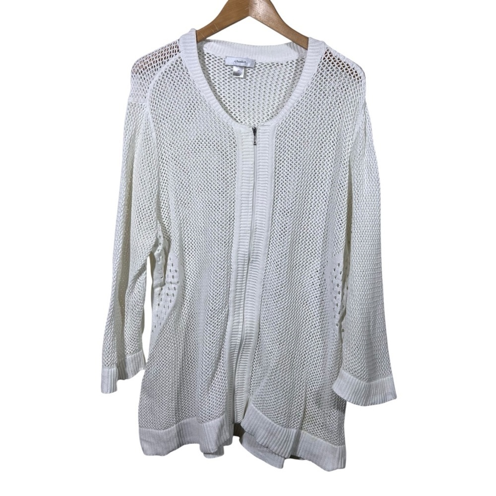 CJ Banks Zip Up Top Size 3X
